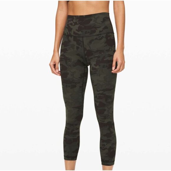 Lululemon Align Pant II 25" Incognito Camo Multi Gator Green Size 6 - Picture 1 of 7
